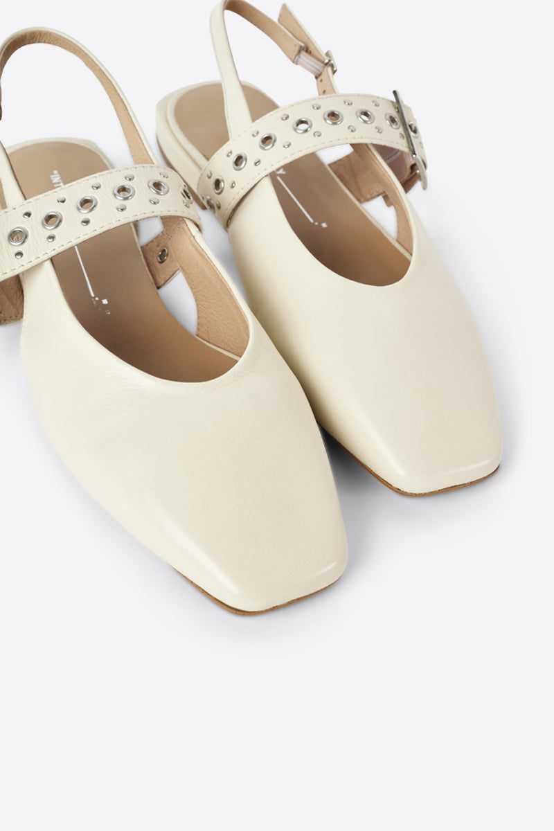 Intentionally Blank - Pearl Slingback Natural Sole Ballet Flat -