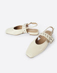 Intentionally Blank - Pearl Slingback Natural Sole Ballet Flat -