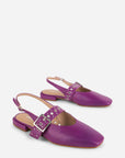 Intentionally Blank - Pearl Slingback Natural Sole Ballet Flat - VIOLET LEATHER
