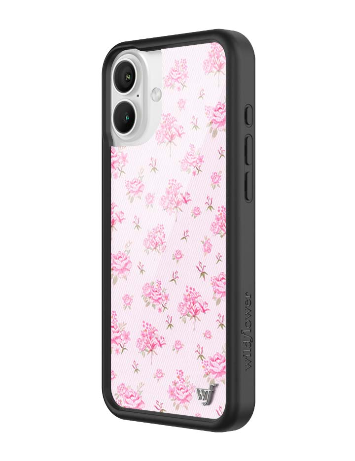 Wildflower iPhone case 16 Plus Forget Me Not Floral Pink Cute
