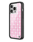 Wildflower iPhone case 14 Pro Pink Gingham Hearts Vintage Cute Classic 2
