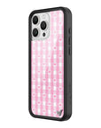 Wildflower iPhone case 16 Pro Max Pink Gingham Hearts Vintage Cute Classic
