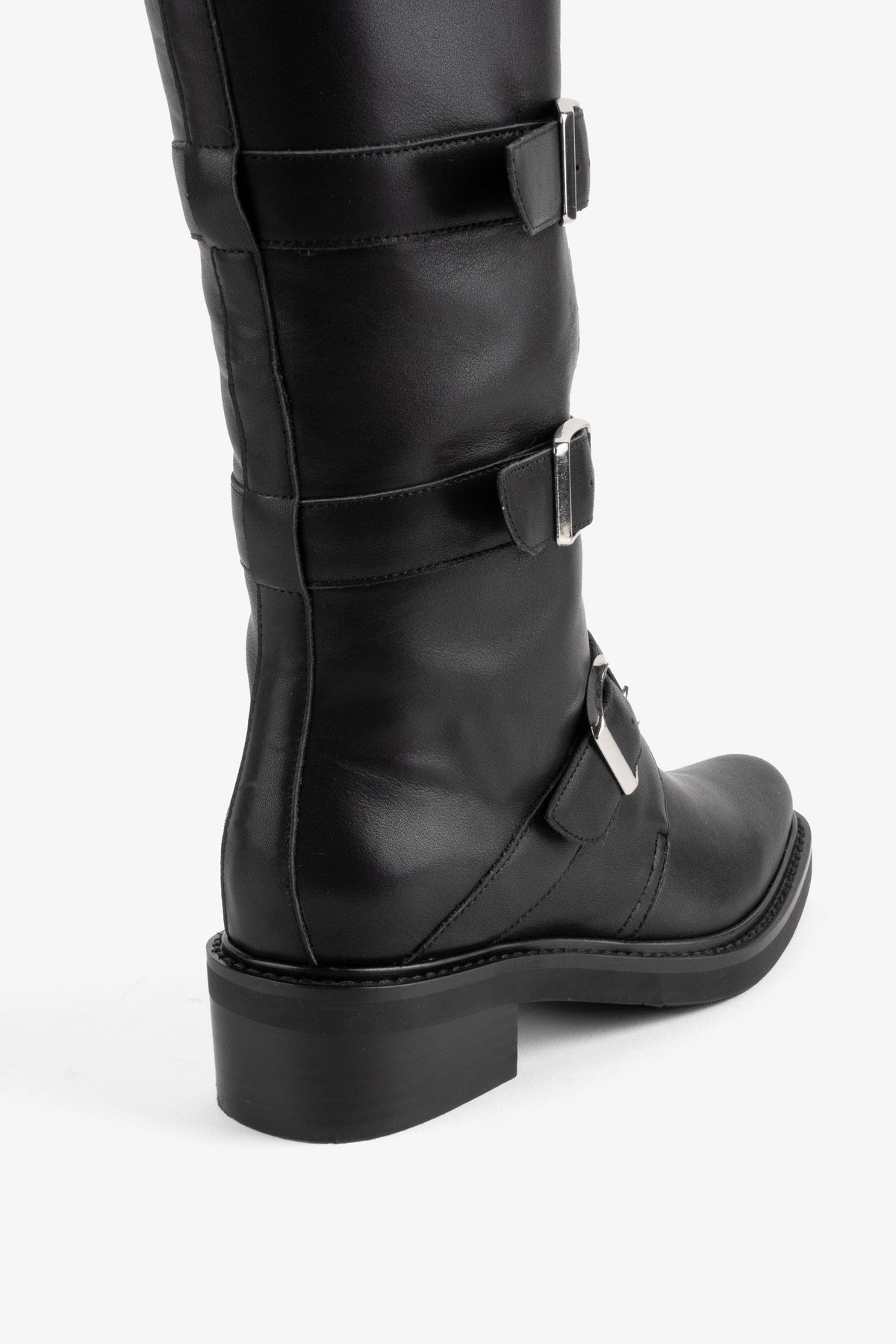Intentionally Blank - Pile Up Knee High Biker Boot -