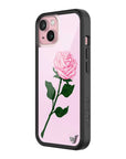 Wildflower iPhone case 15 Pink Rose Flowers Cute