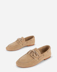 Intentionally Blank - Pixie Boat Shoe Flat - TAUPE SUEDE