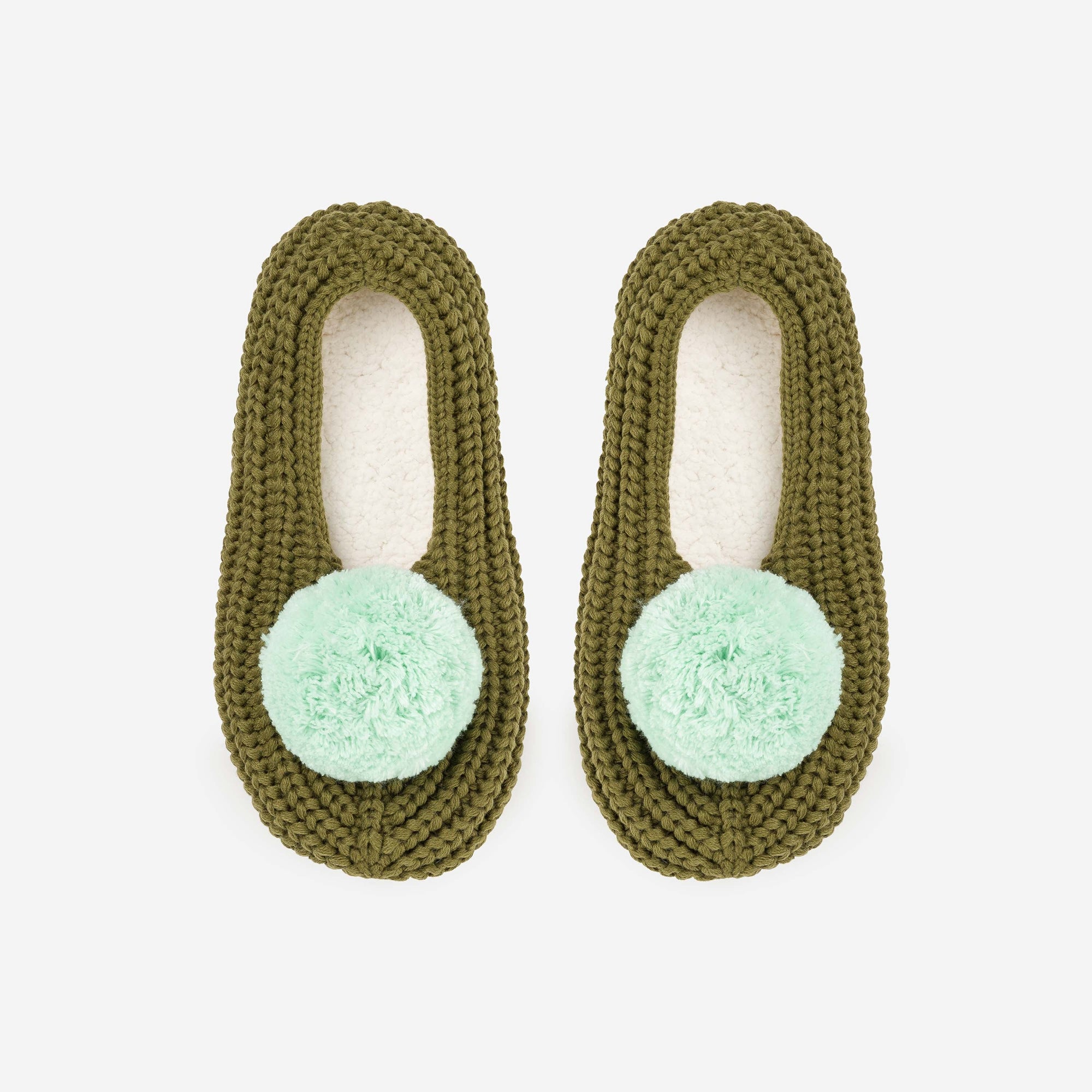 Pom Knit Slippers