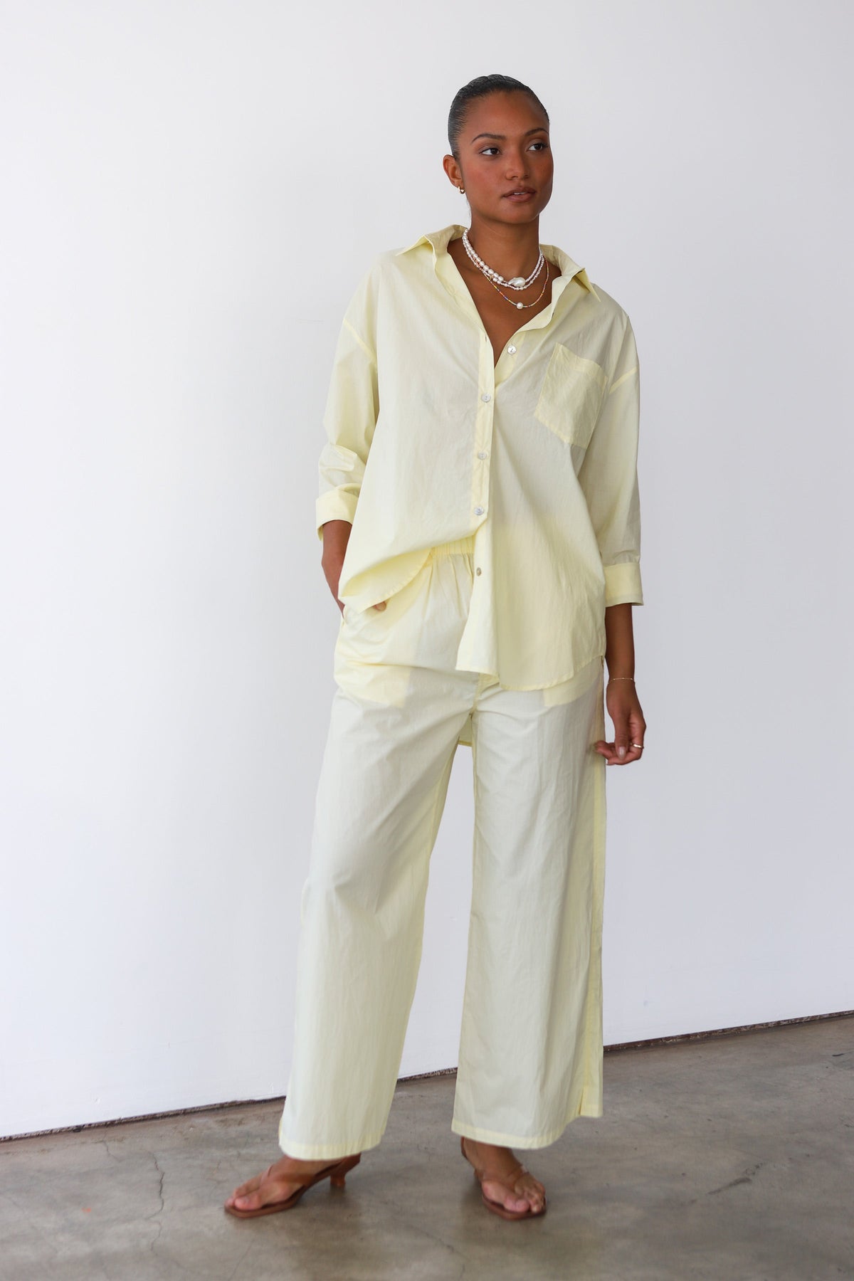 Be Idle - The Poplin Boxer Pant - Butter -