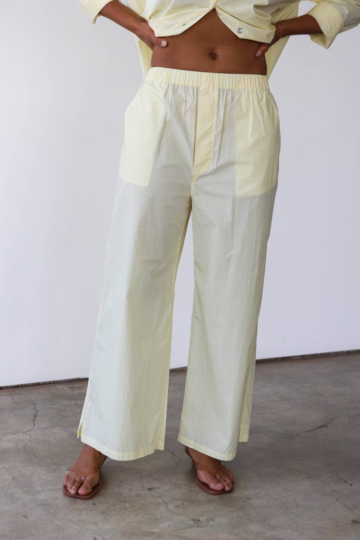 Be Idle - The Poplin Boxer Pant - Butter -