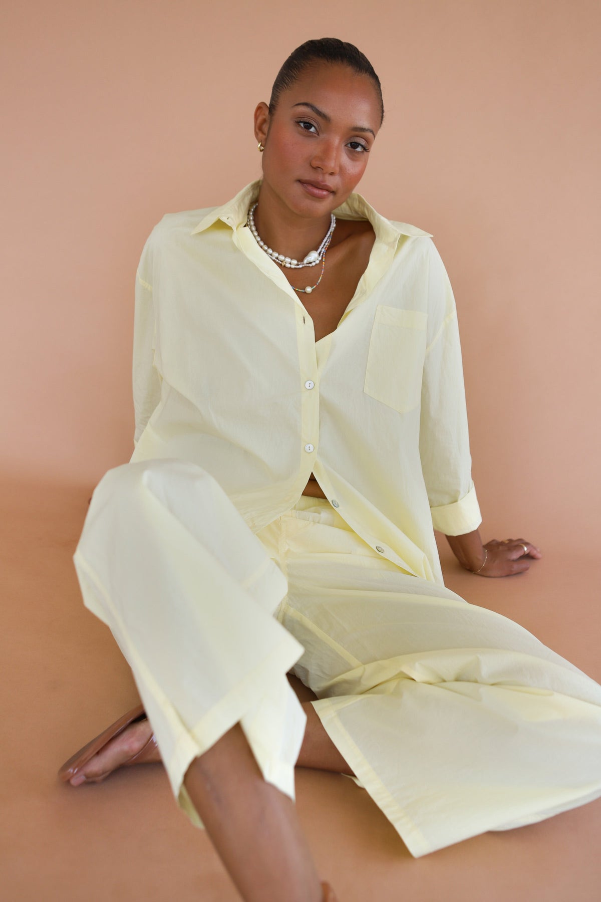 Be Idle - The Poplin Boxer Pant - Butter -