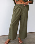 The Poplin Boxer Pant - Olive