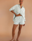The Pinstripe Button Down - Green