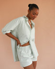 The Pinstripe Button Down - Green