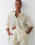 The Pinstripe Button Down - Butter