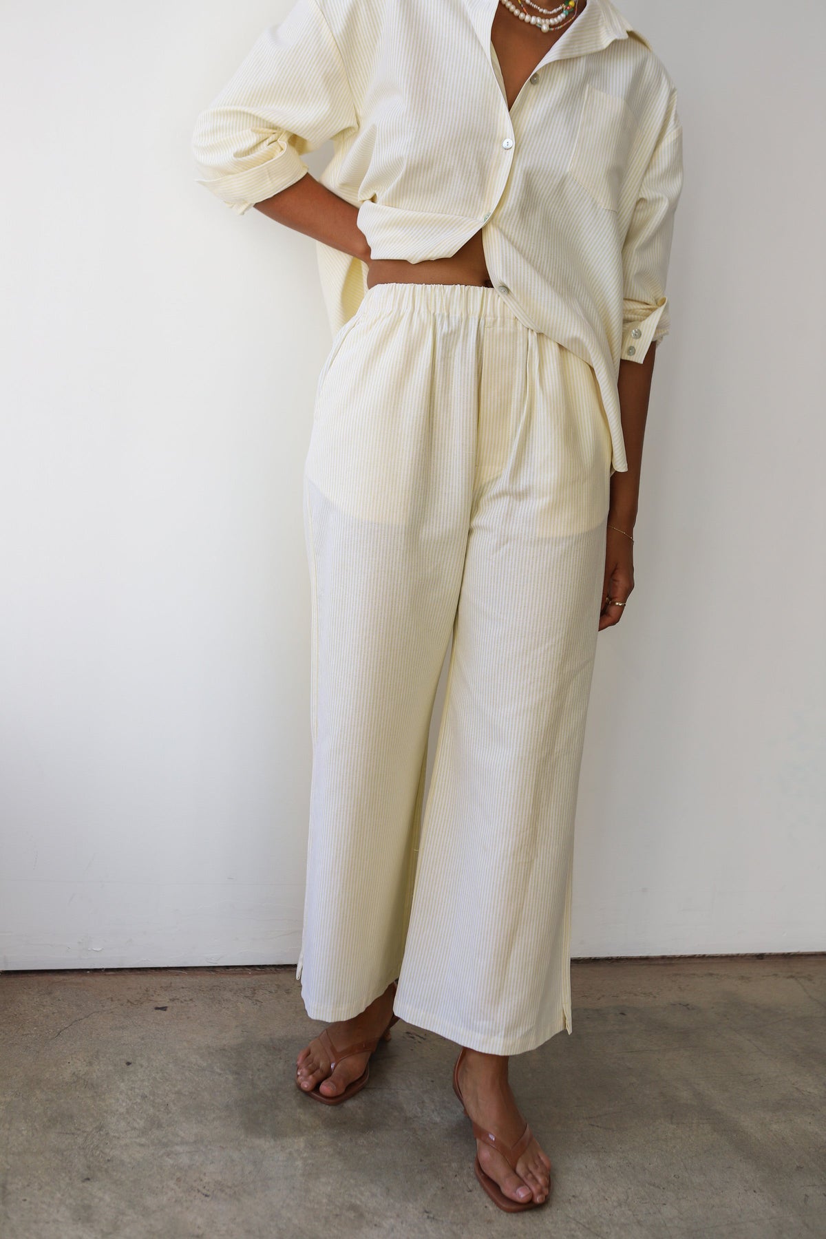Be Idle - The Pinstripe Boxer Pant - Butter -