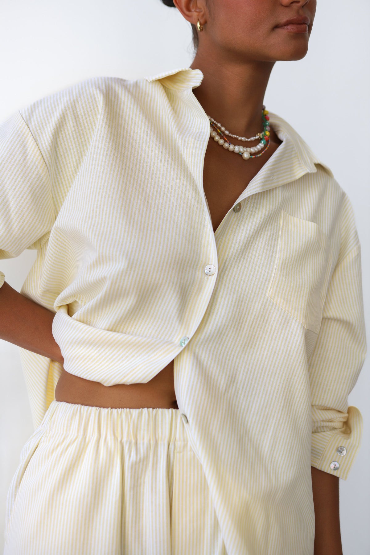 Be Idle - The Pinstripe Boxer Pant - Butter -