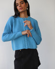 Callahan Knitwear - Poppy Cardigan - Capri Blue -