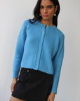 Callahan Knitwear - Poppy Cardigan - Capri Blue -