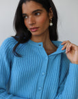 Callahan Knitwear - Poppy Cardigan - Capri Blue -