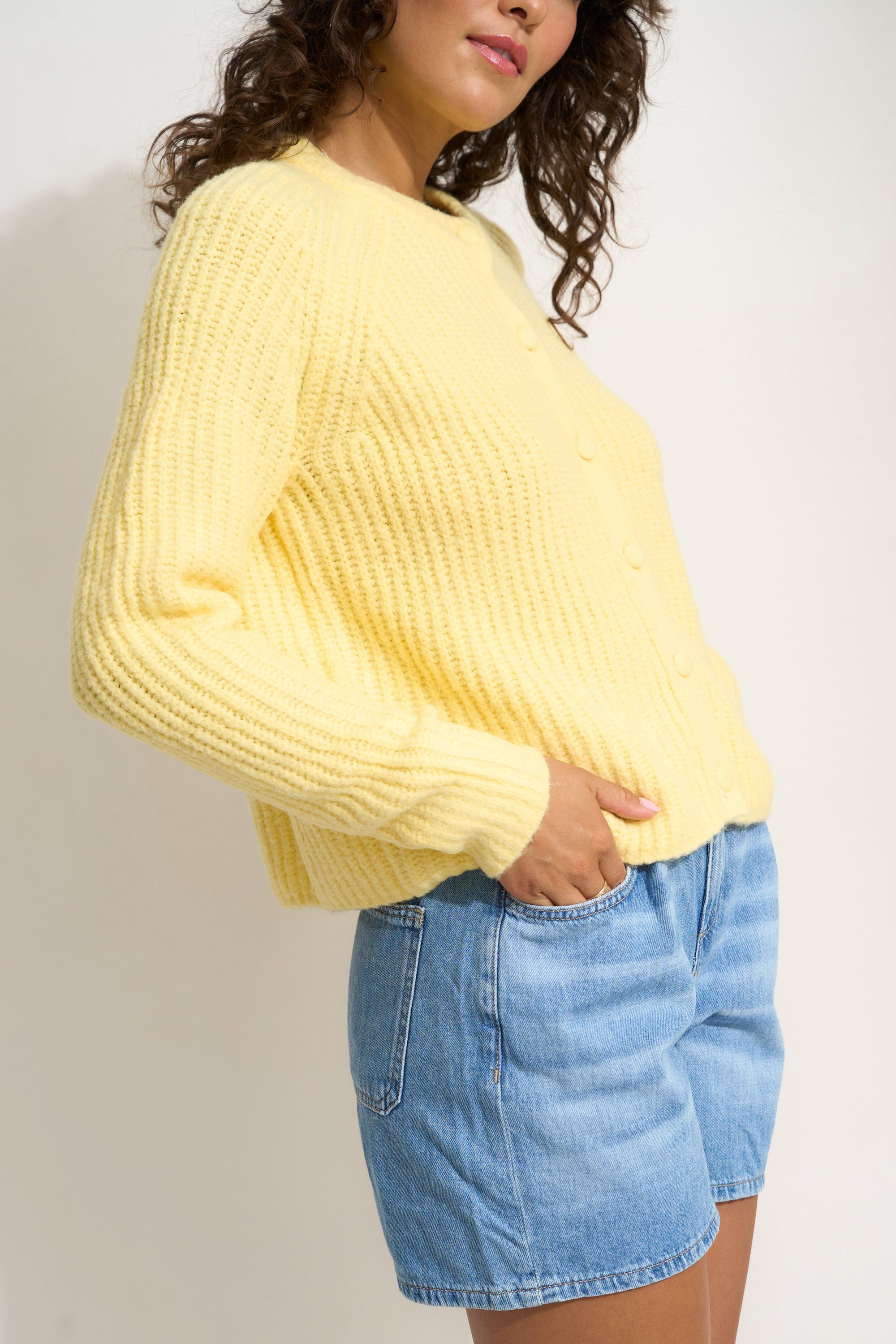Callahan Knitwear - Poppy Cardigan - Lemonade -