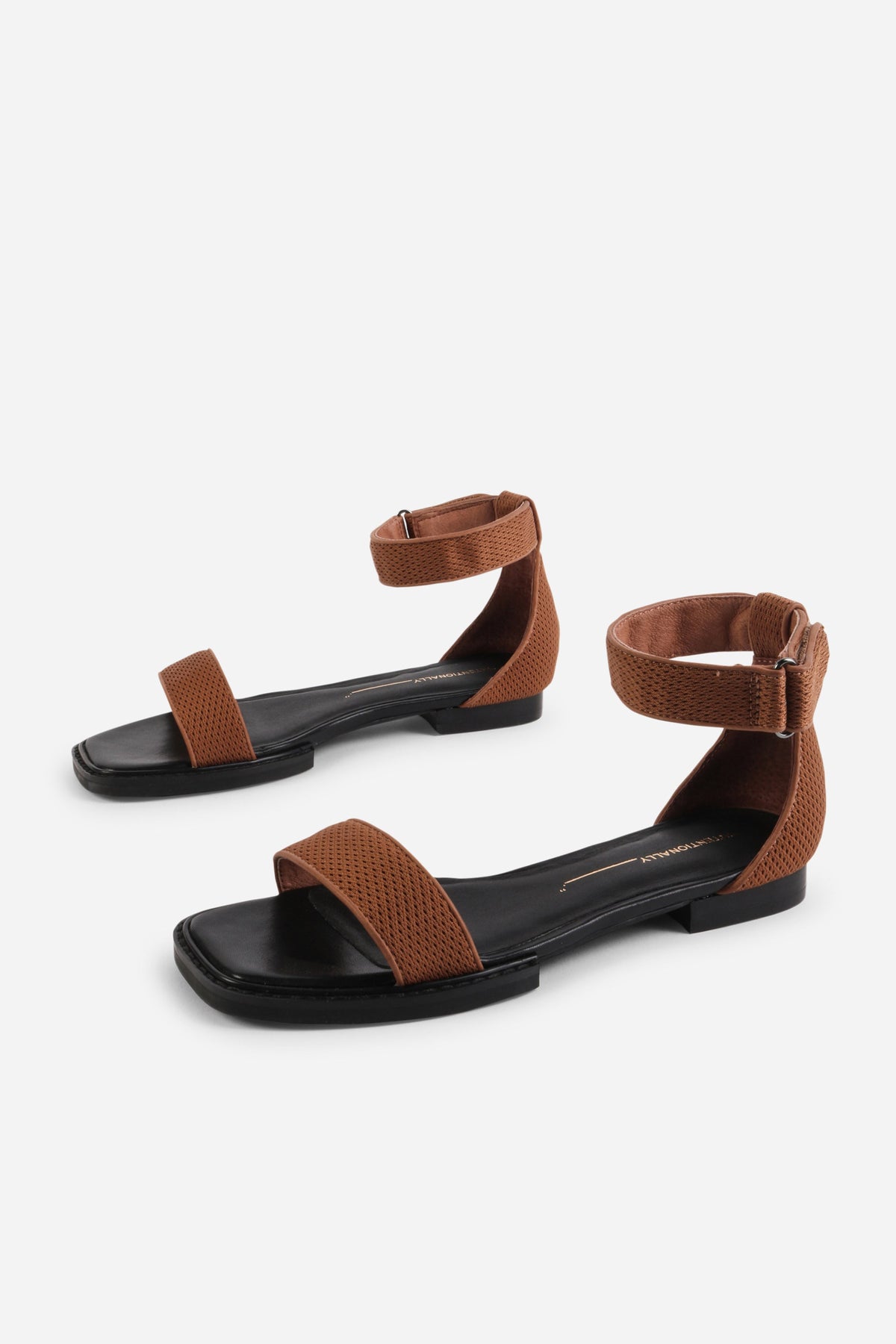 Intentionally Blank - Potz Mesh Flat Sandal - TOFFEE MESH