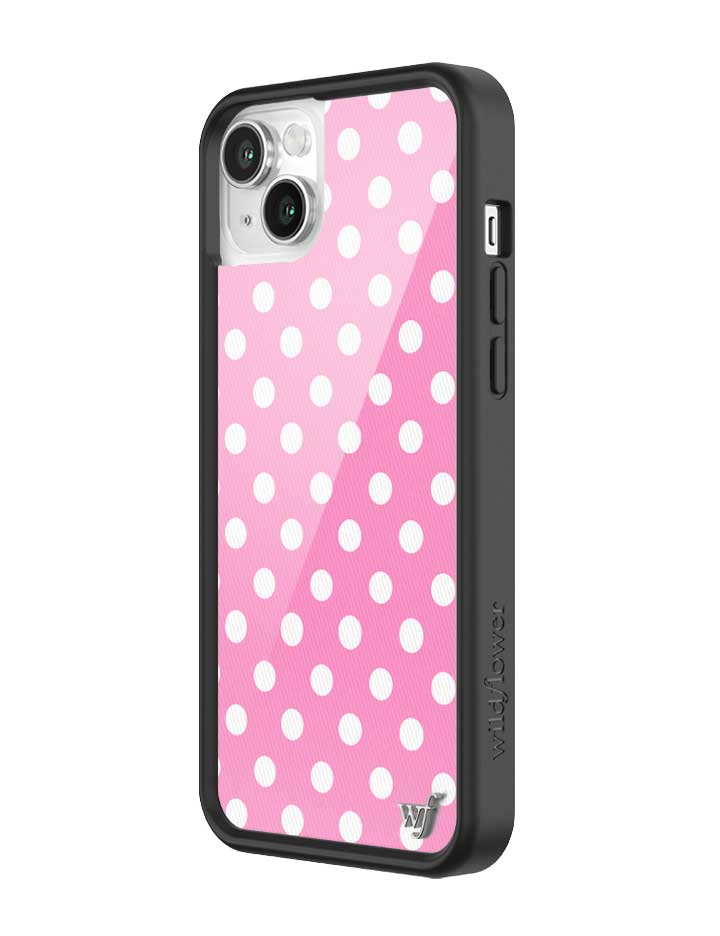 Wildflower iPhone case 14 Pink Polka Dots Cute Classic