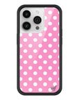 Wildflower iPhone case 14 Pro Pink Polka Dots Cute Classic