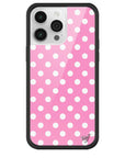 Wildflower iPhone case 14 Pro Max Pink Polka Dots Cute Classic