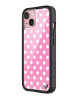 Wildflower iPhone case 15 Pink Polka Dots Cute Classic