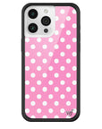 Wildflower iPhone case 15 Pro Max Pink Polka Dots Cute Classic