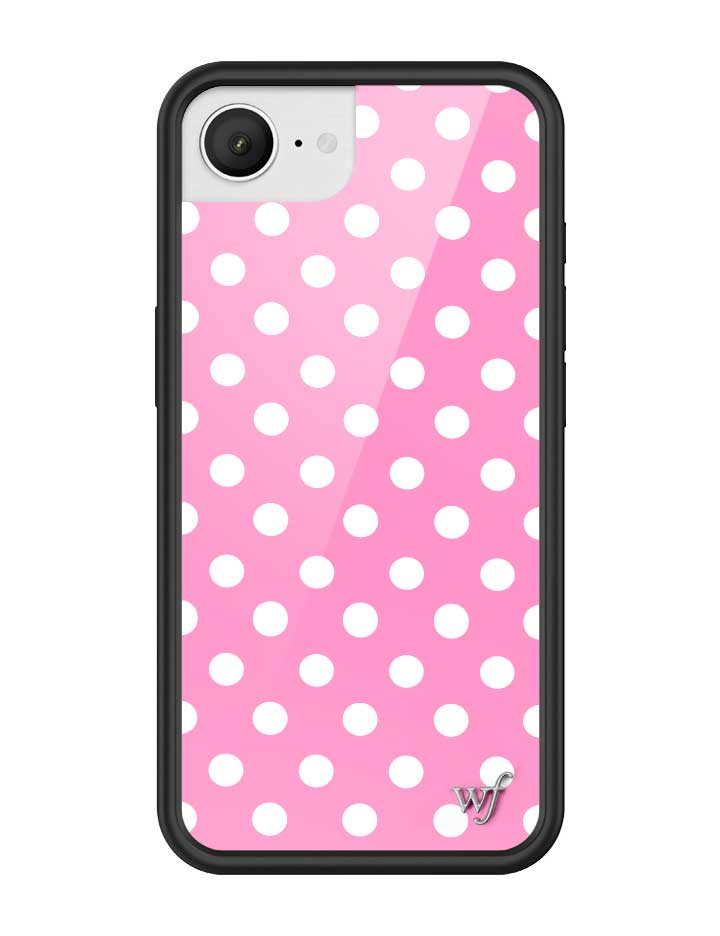 Wildflower iPhone case 16E Pink Polka Dots Cute Classic