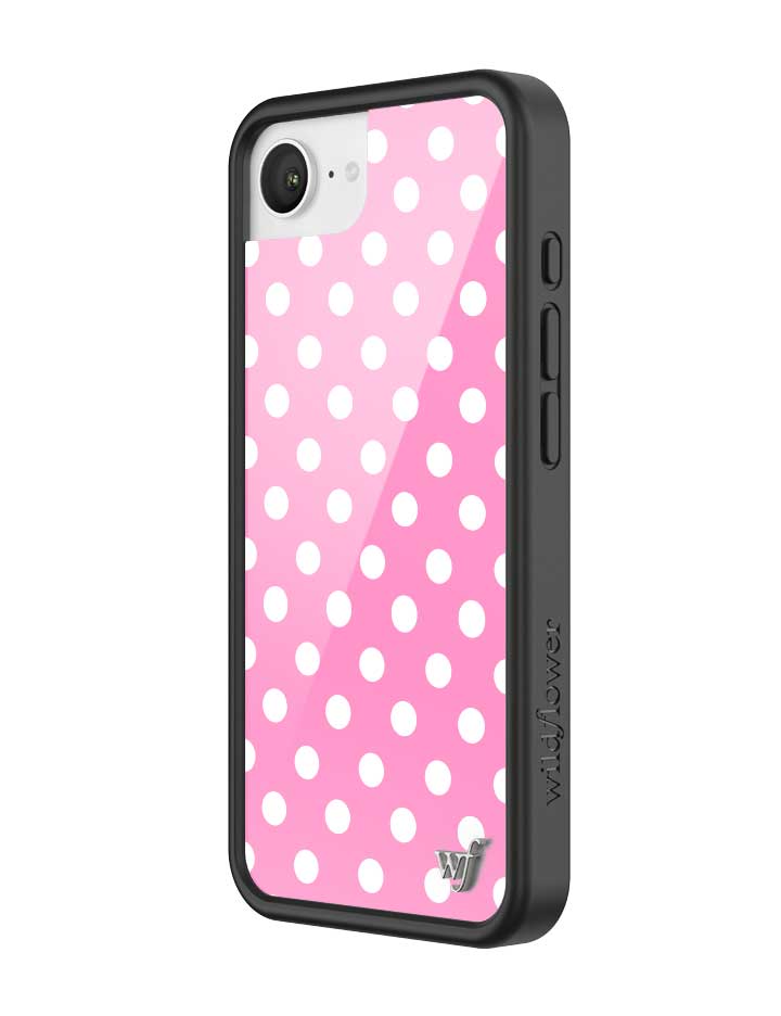 Wildflower iPhone case 17e Pink Polka Dots Cute Classic