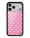 Wildflower iPhone case 17 Pro Max Pink Polka Dots Cute Classic