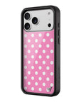 Wildflower iPhone case 17 Pro Max Pink Polka Dots Cute Classic