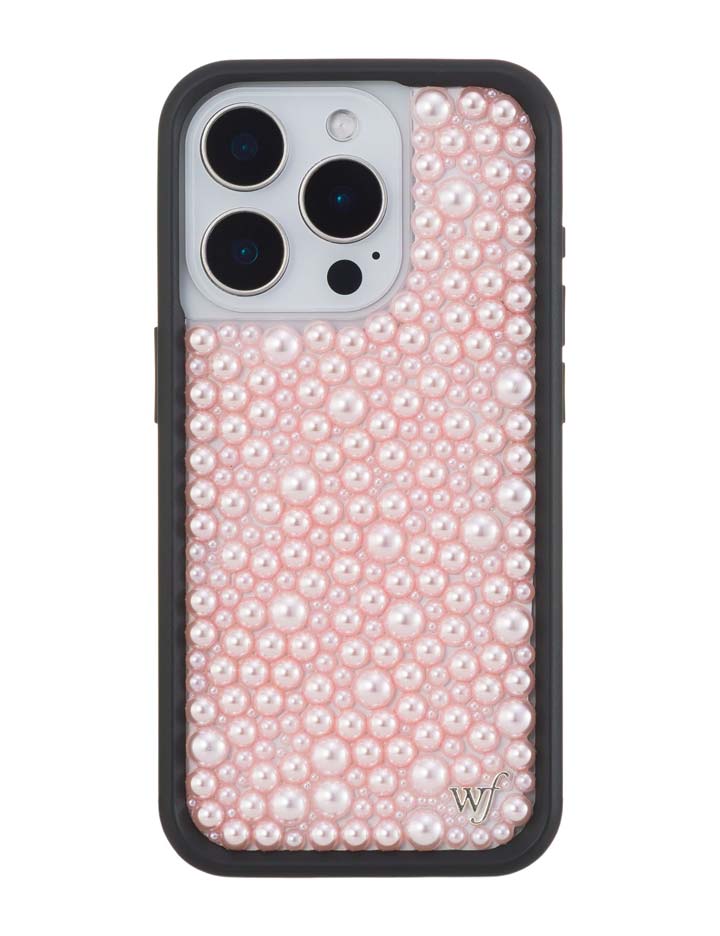 Wildflower iPhone case 15 Pro Pearl Pink Cute