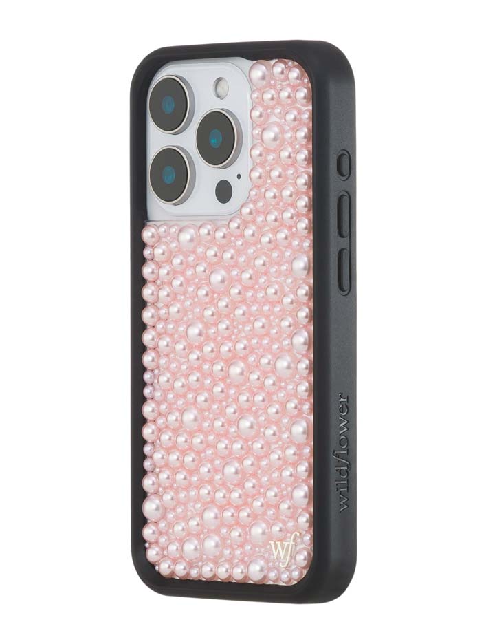 Wildflower iPhone case 15 Pro Pearl Pink Cute