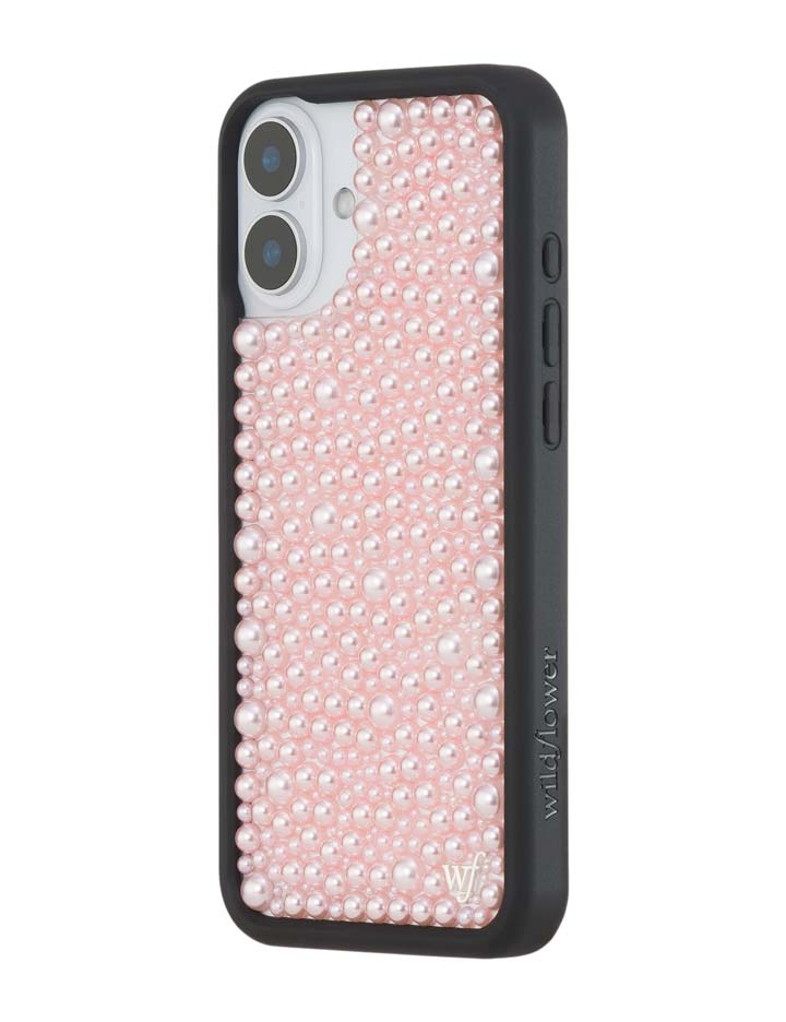 Wildflower iPhone case 16 Plus Pearl Pink Cute