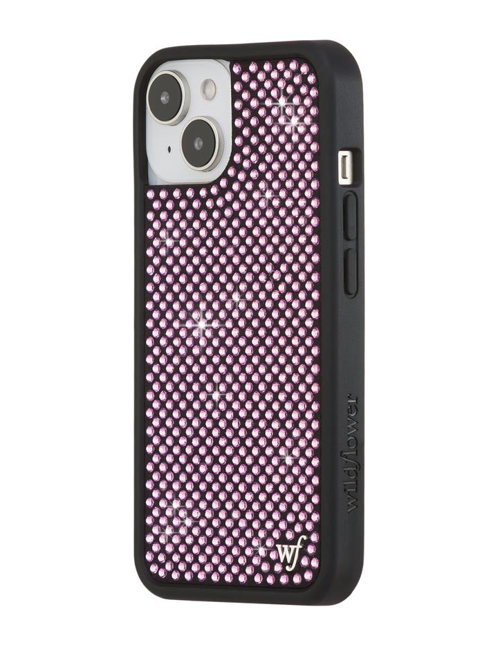 Wildflower iPhone case 13 Rhinestone | Pink Sparkle Cute