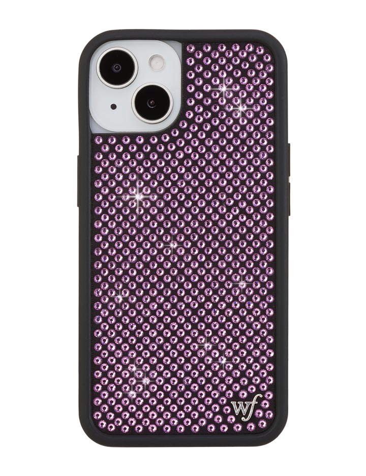 Wildflower iPhone case 14 Rhinestone | Pink Sparkle Cute