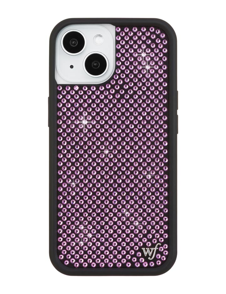 Wildflower iPhone case 15 Rhinestone | Pink Sparkle Cute