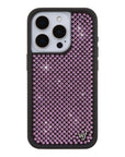 Wildflower iPhone case 15 Pro Rhinestone | Pink Sparkle Cute