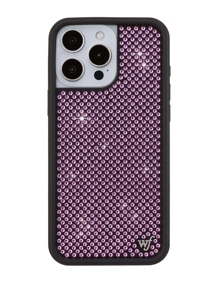 Wildflower iPhone case 16 Pro Max Rhinestone | Pink Sparkle Cute