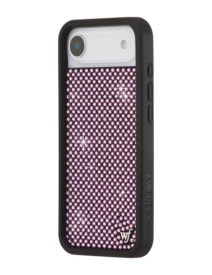 Wildflower iPhone case 17 Air Rhinestone | Pink Sparkle Cute