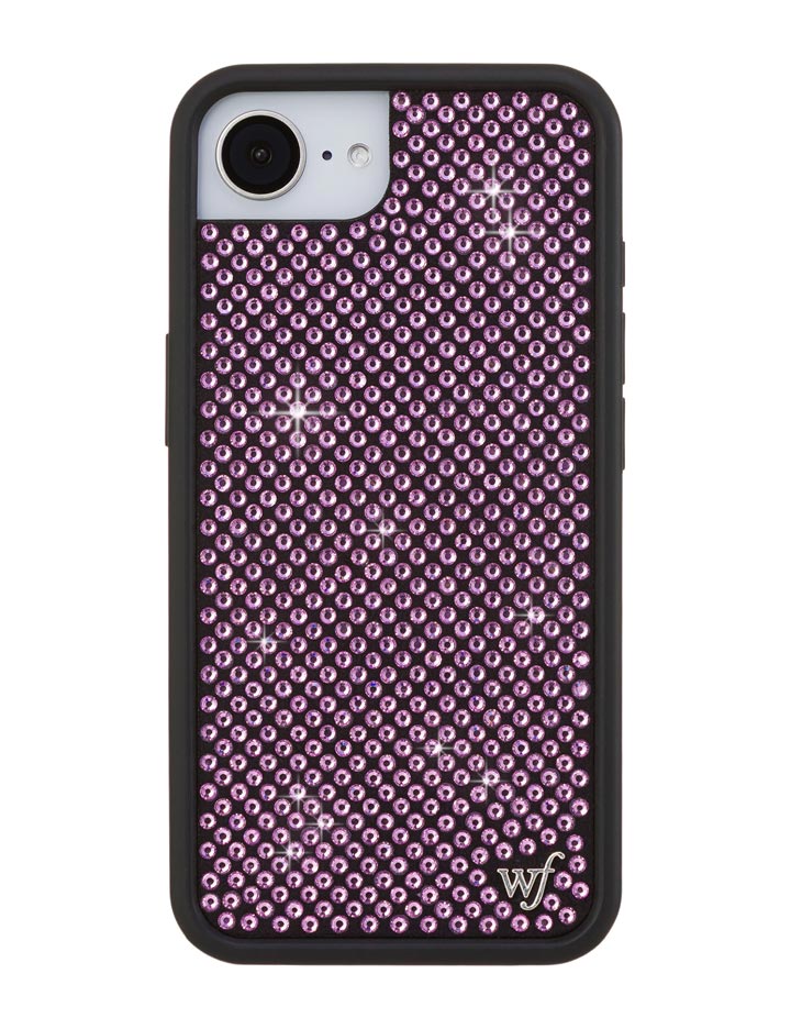 Wildflower iPhone case 17e Rhinestone | Pink Sparkle Cute
