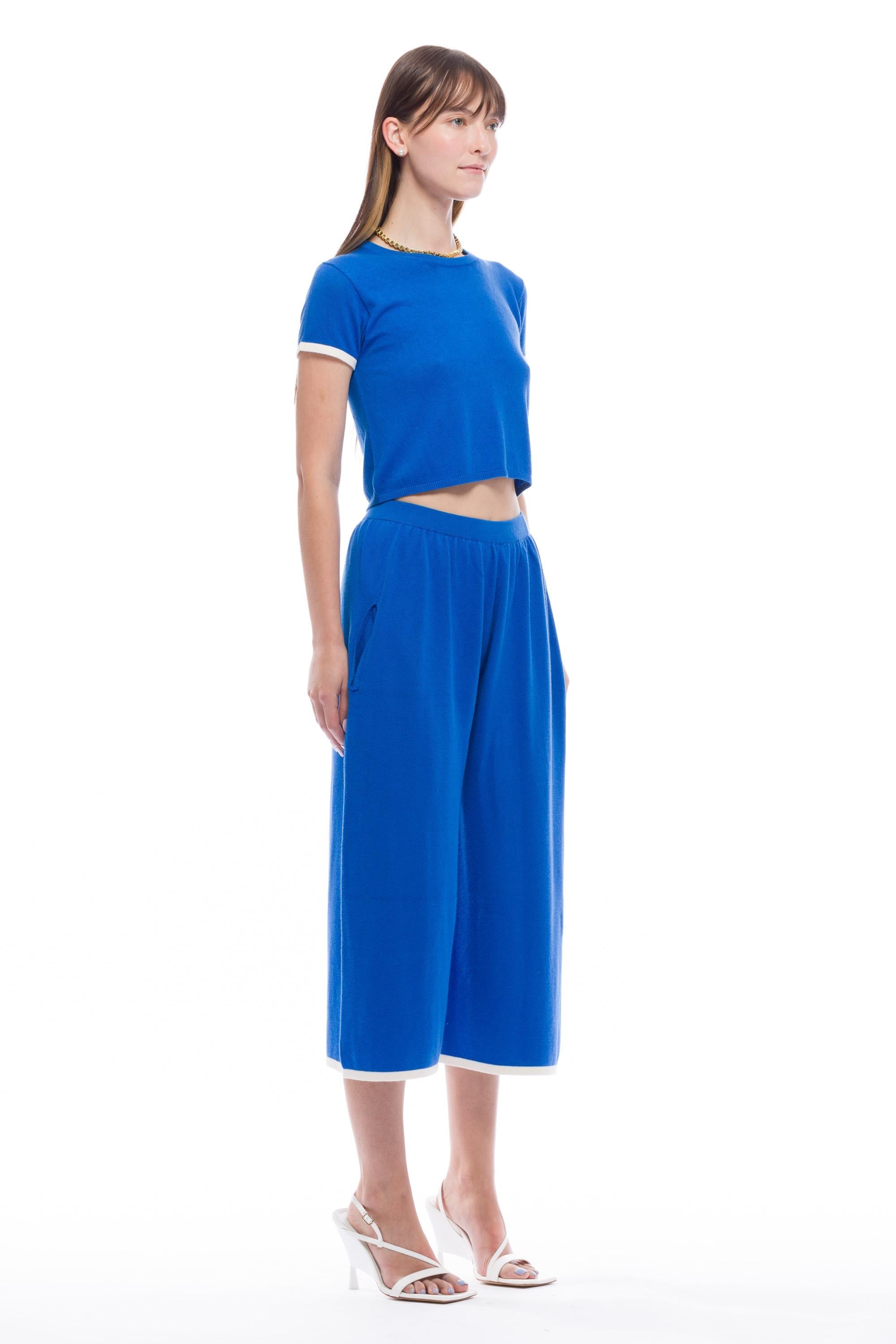 Toit Volant - Kira Knit Long Shorts - Cobalt -