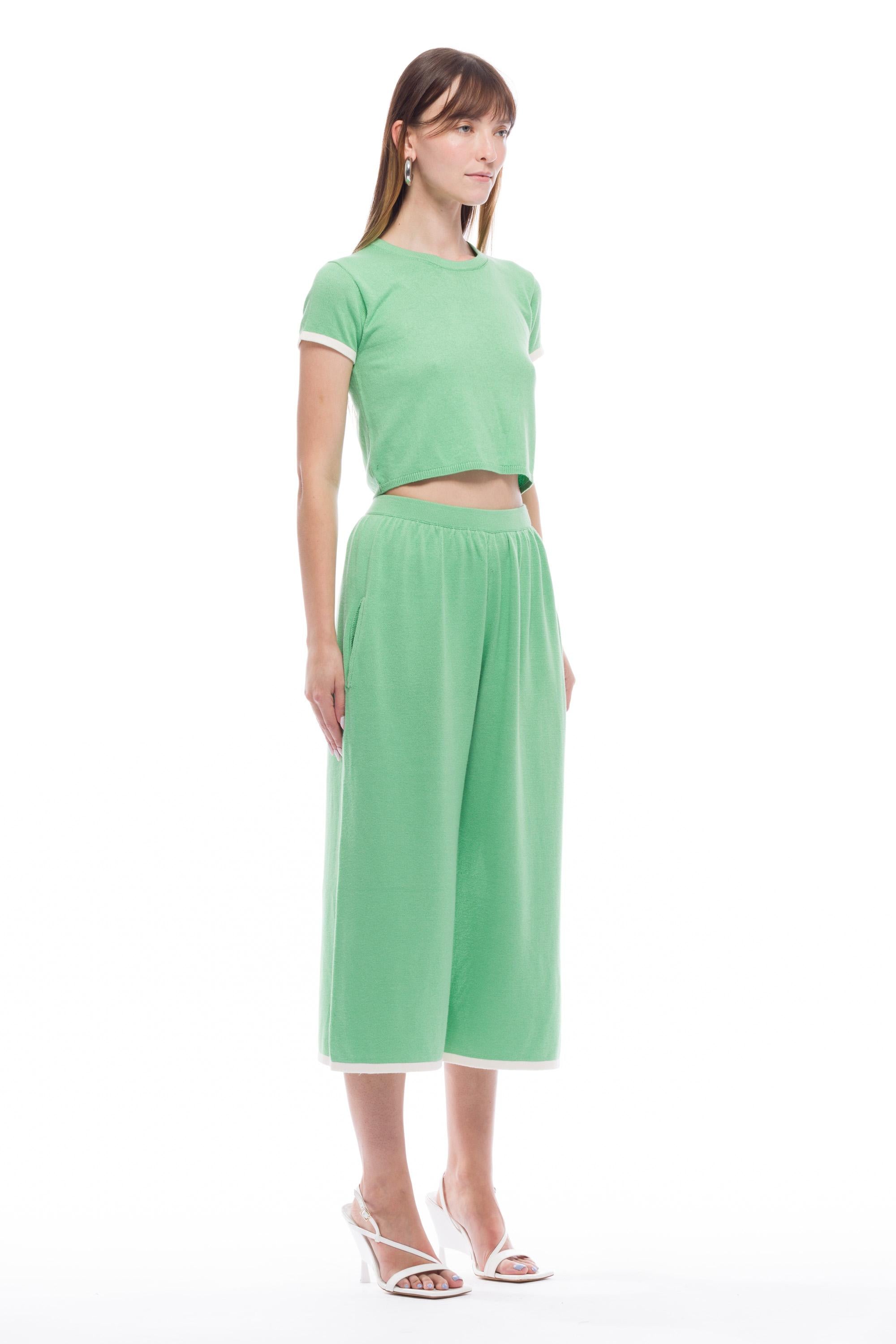 Toit Volant - Kira Knit Long Shorts - Sage -