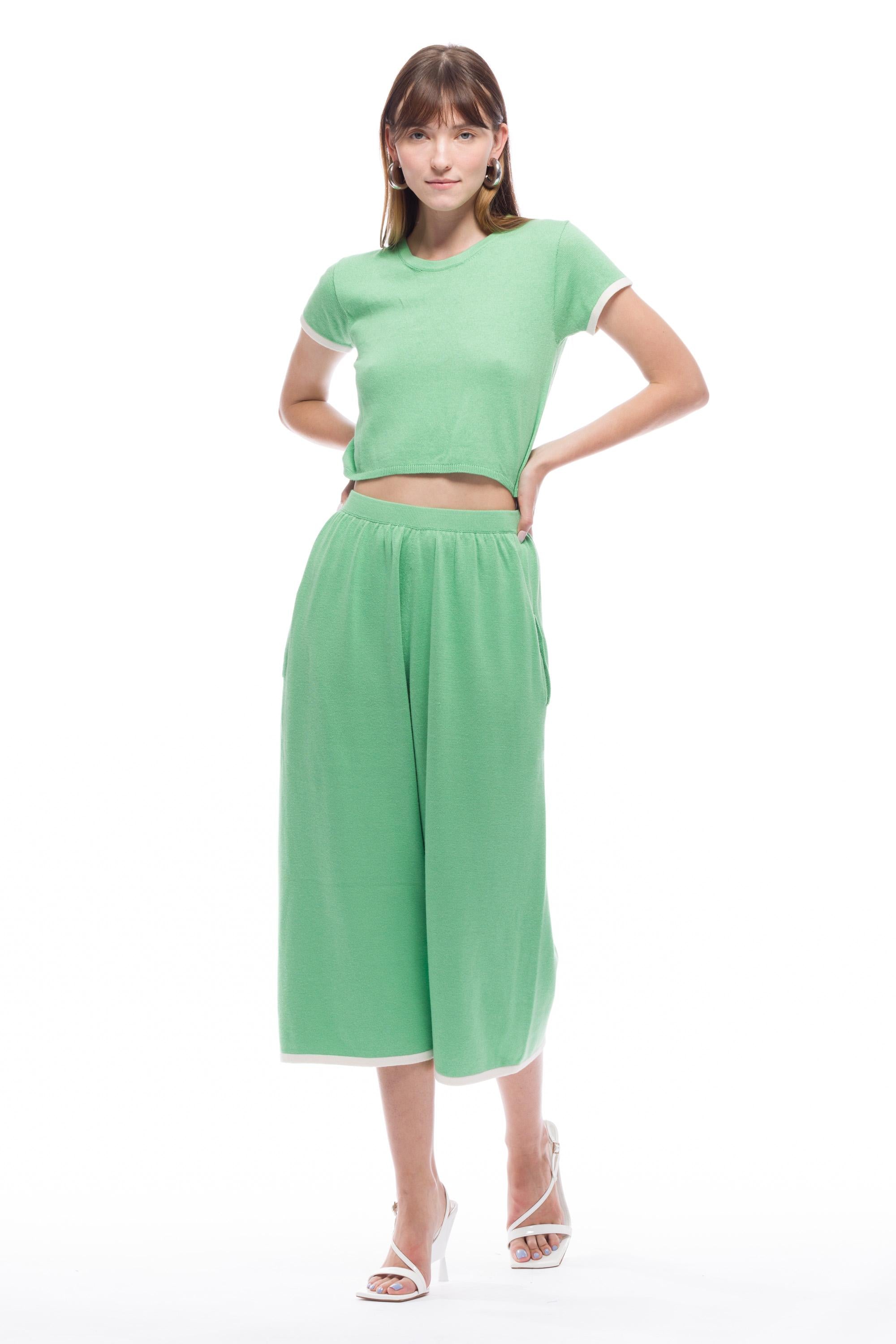 Toit Volant - Kira Knit Long Shorts - Sage -