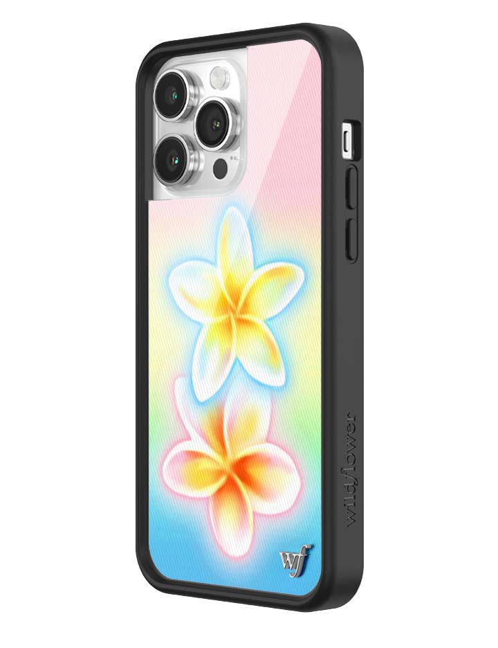 Wildflower iPhone case 14 Pro Max Pastel Plumeria Flowers Cute