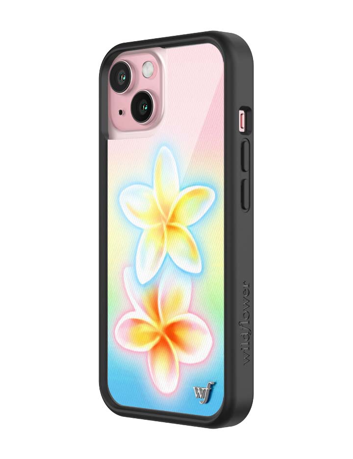 Wildflower iPhone case 15 Pastel Plumeria Flowers Cute