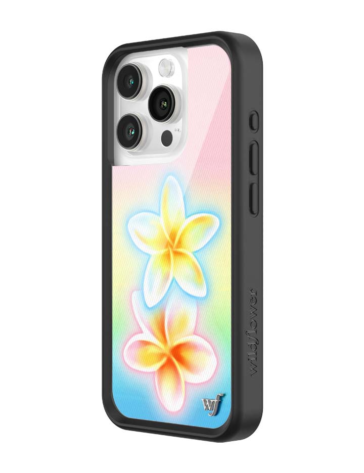 Wildflower iPhone case 15 Pro Pastel Plumeria Flowers Cute