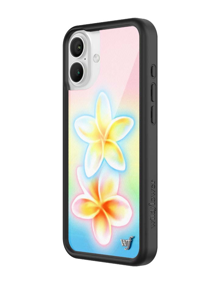 Wildflower iPhone case 16 Plus Pastel Plumeria Flowers Cute
